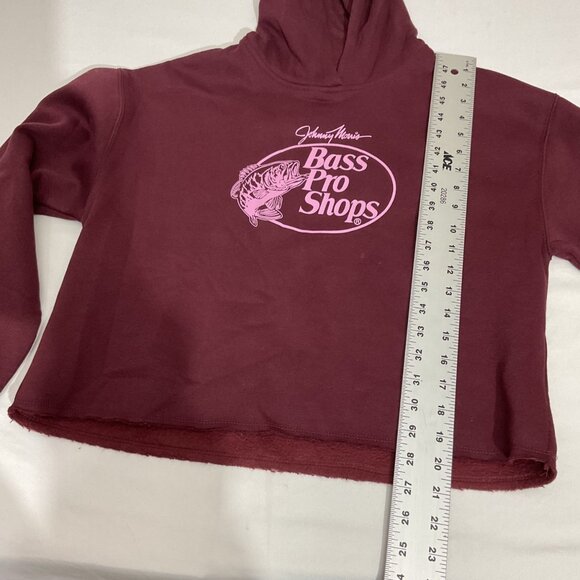 Johnny Morris Bass Pro Shops Burgundy Hoodie S/P Cotton Blend For Women - Picture 4 of 6